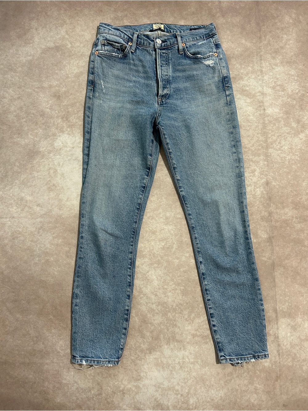 Citizens Of Humanity Olivia High Rise Slim Ankle Light Blue Jeans Distressed 26